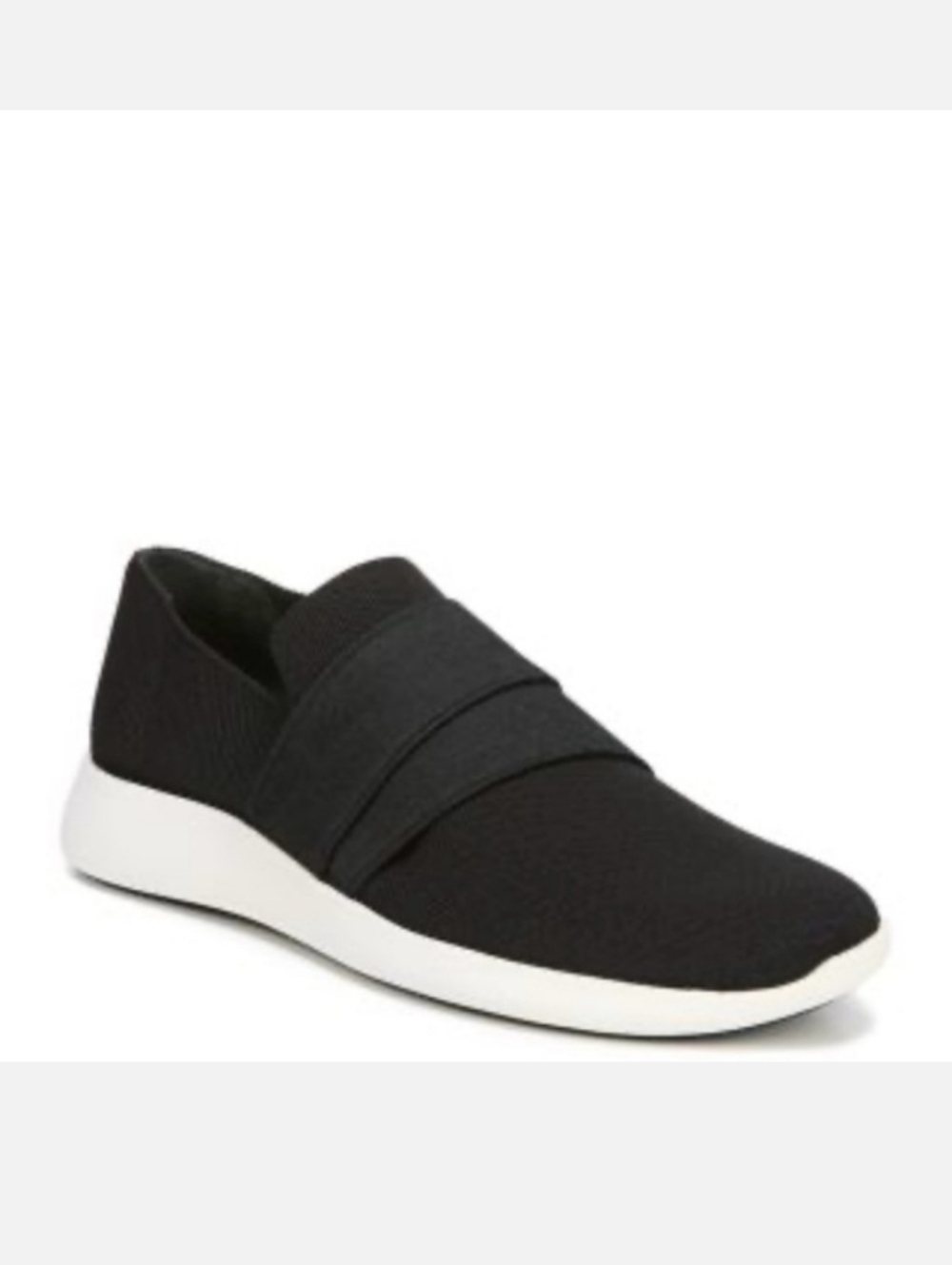 Vince Aston Black Slip On Knit Sneakers